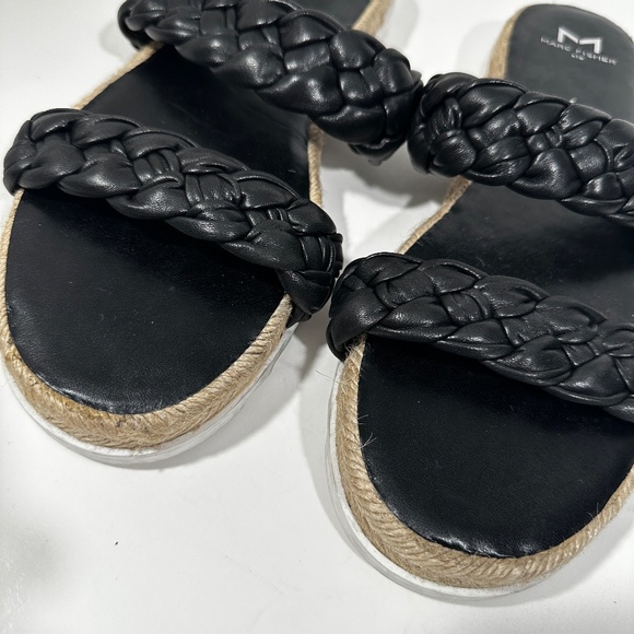 Marc Fisher [ Women's 9 ] Jaimee Espadrille‎ Braided Slide Sandal Black - Picture 3 of 12